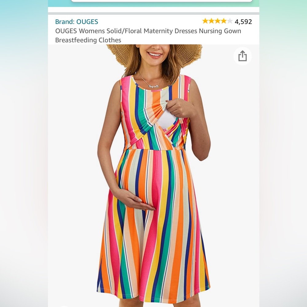Cute striped nursing dress NWOT